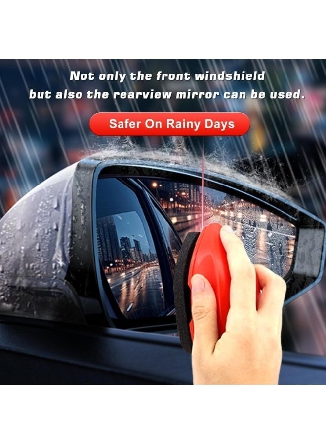 فرشاة تنظيف زجاج السيارات متعددة الأغراض - أداة إزالة طبقة الزيت مع زجاجة رذاذ رغوي قابلة لإعادة الاستخدام ووسادة تنظيف مضادة للضباب لنوافذ السيارة الشفافة - Image 4